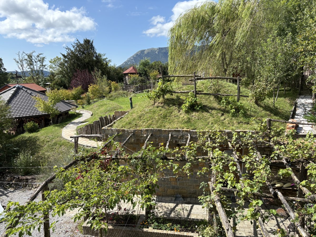 The Owlery for Retired Owls and Aspiring Owlets is situated at the end of the garden..