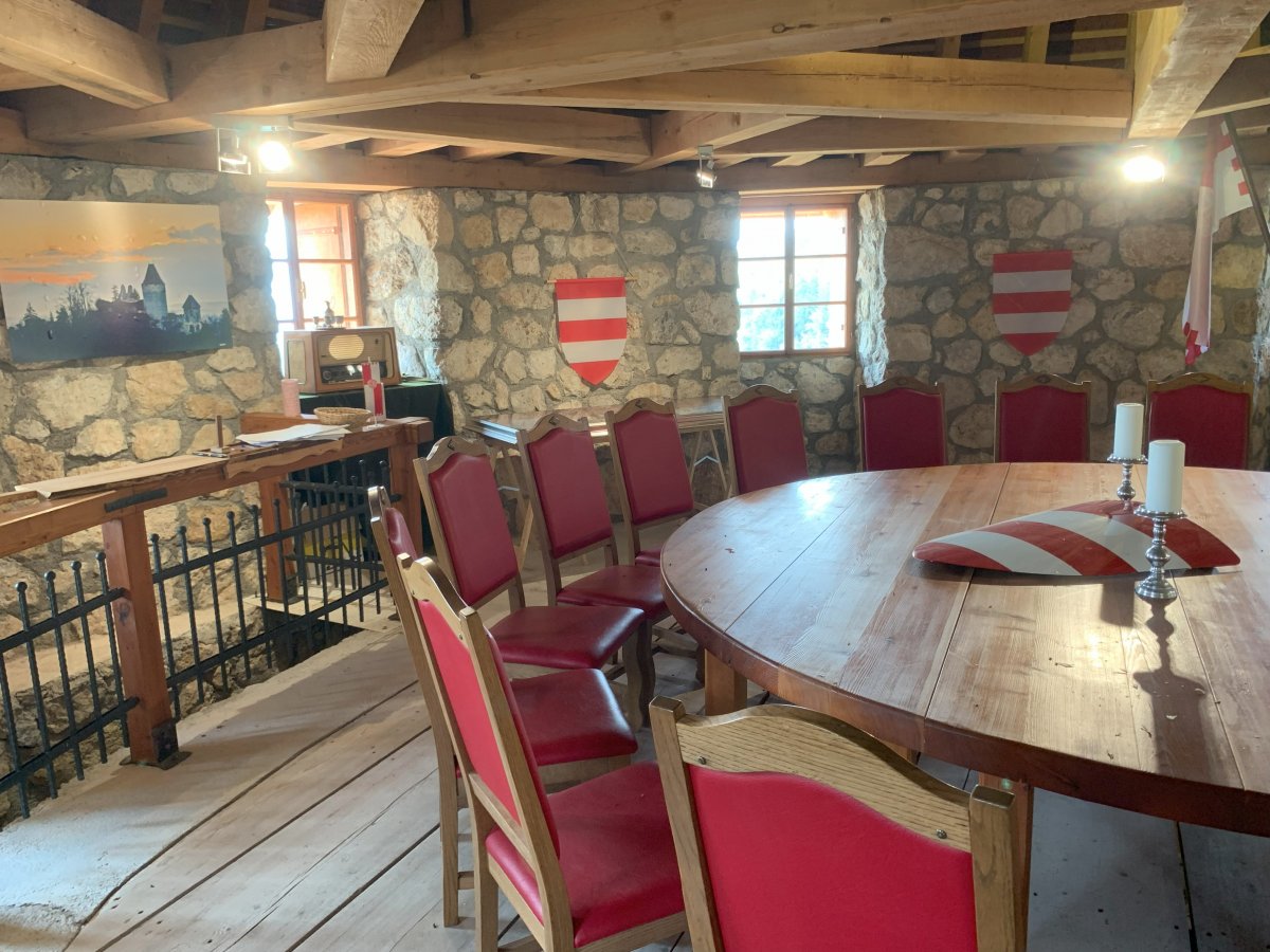 If Slovenia ever did a Traitors TV show, then this room in Zovnec Castle would be perfect.. If Slovenia ever did a Traitors TV show, then this room in Zovnec Castle would be perfect..