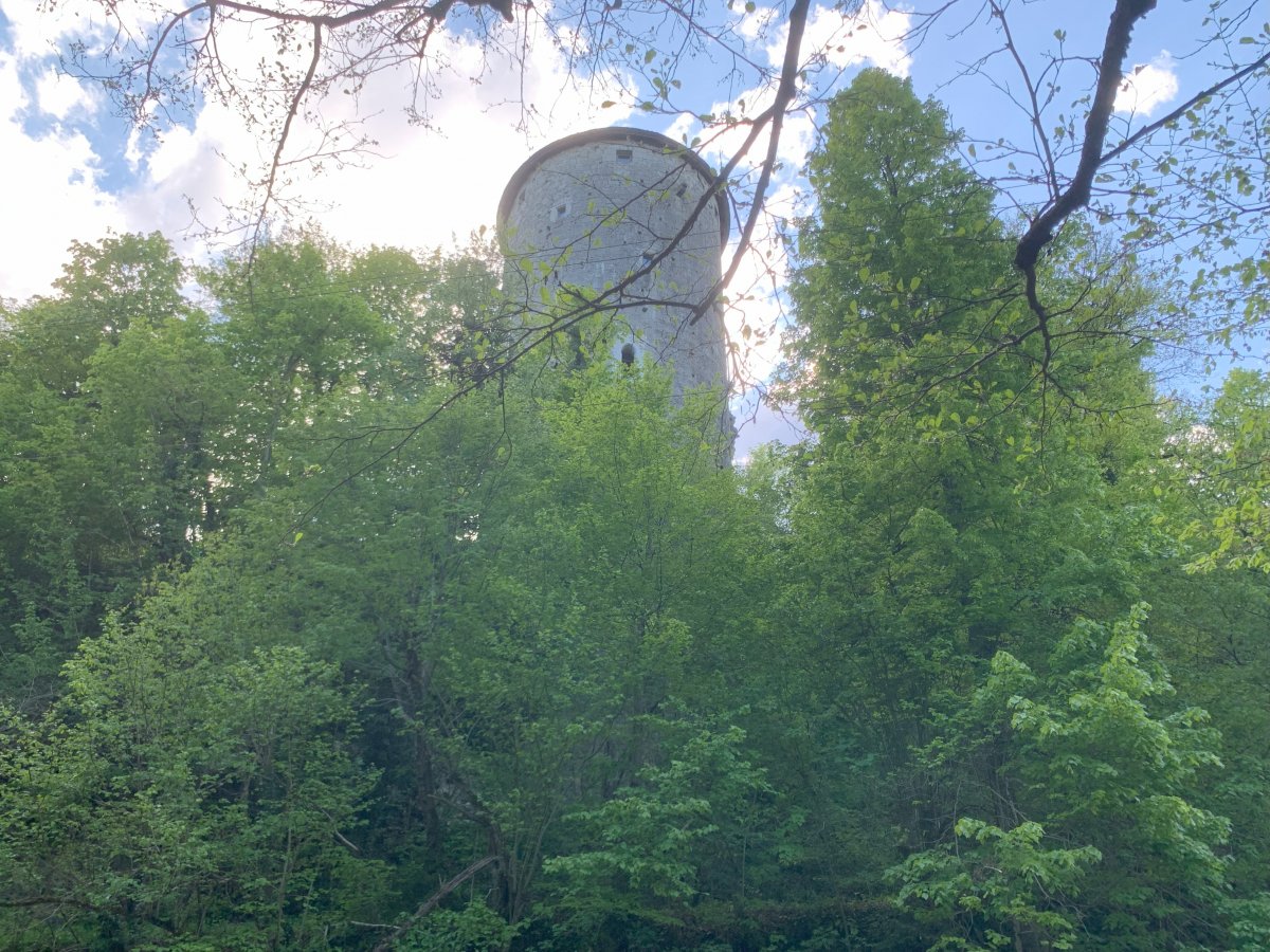 We call this fab tower Rapunzel's Tower, cos it looks just like a fairytale and is a 30 min bike ride or 10 min drive away..