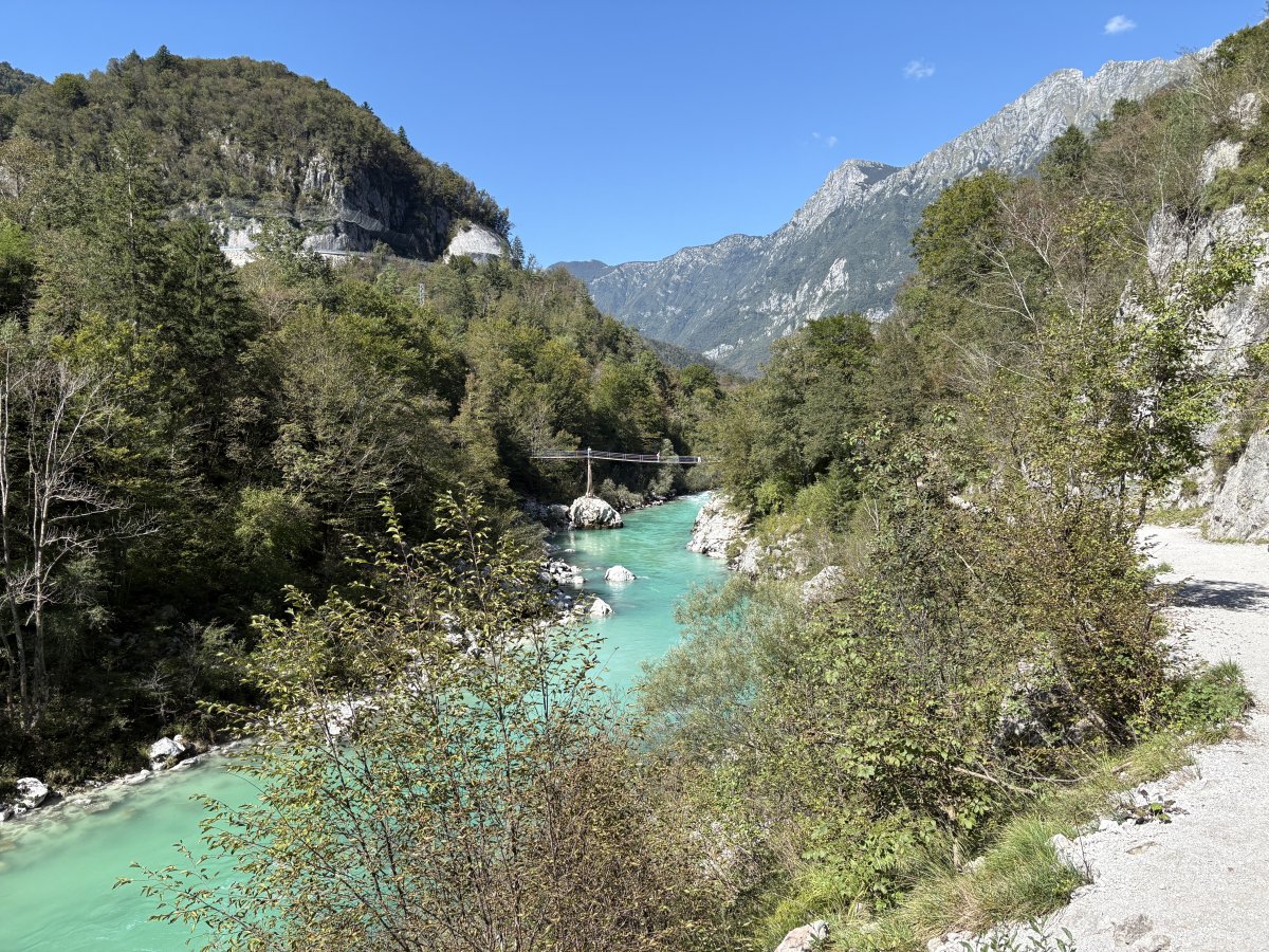 You will not get here to the Soca river from Ljubljana, Bled or Piran in a simple day trip, but it's an easy day out from the Lodge..