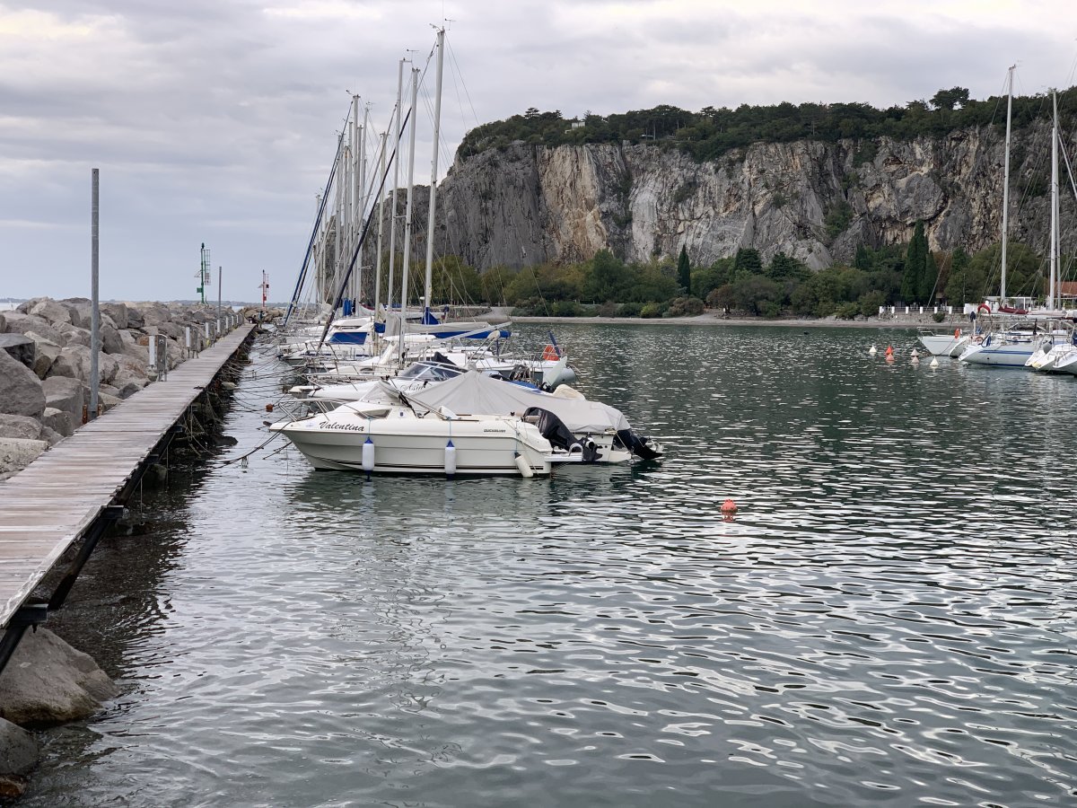 Stunning view up from Sistiana bay to where you were standing..
