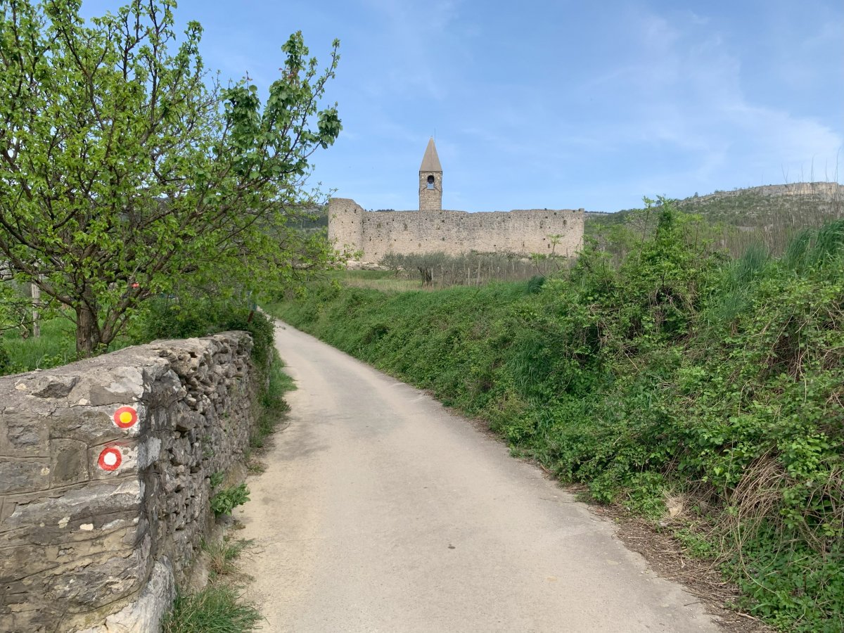 Just walk up the path from the car park to the Fortress Church..