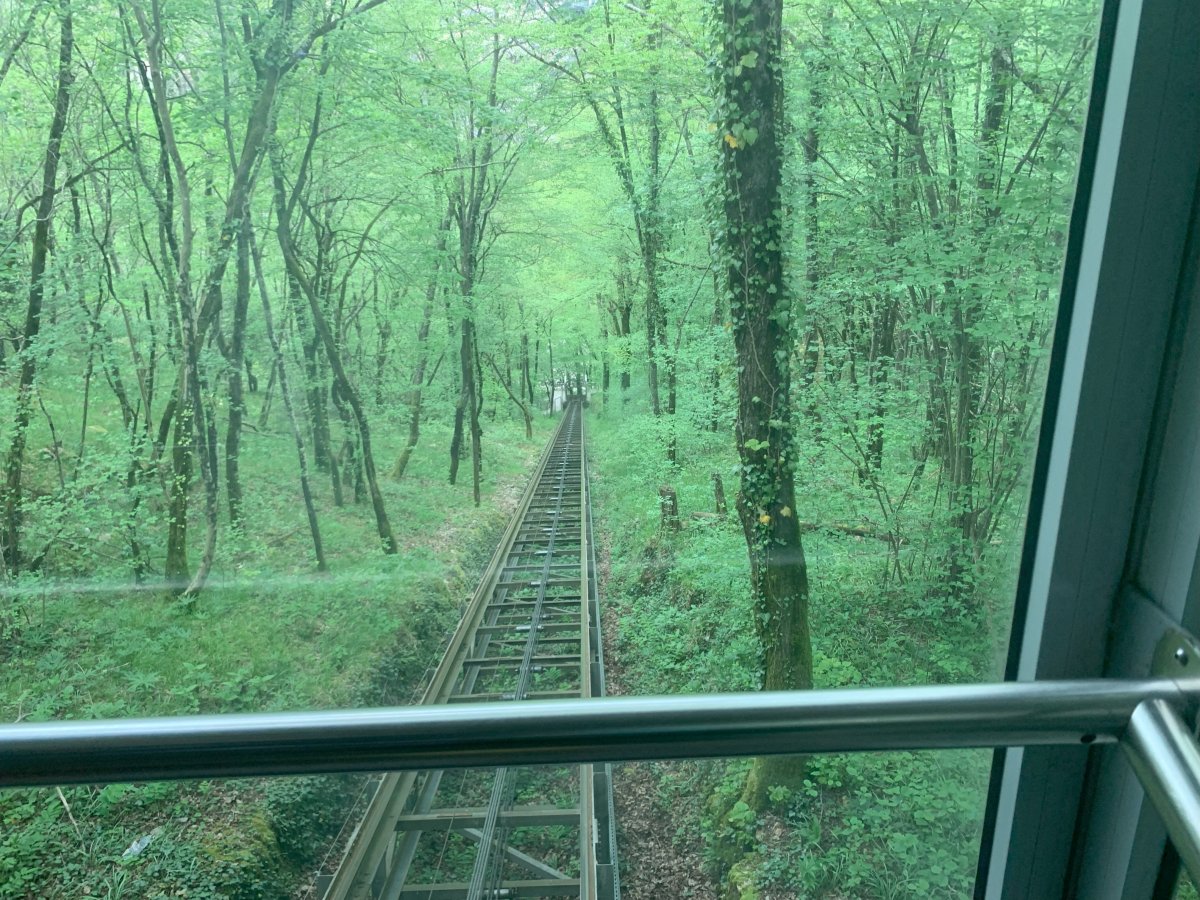 This could be the greenest furnicular ride you will ever do.. This could be the greenest furnicular ride you will ever do..