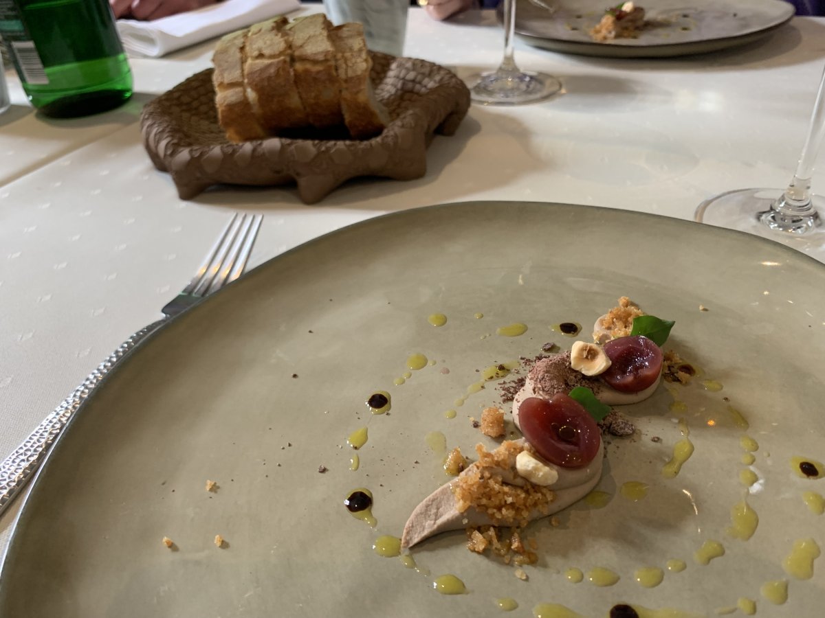 sensational cold starter at the Michelin restaurant in Rodik, so close to Skocjan cave and 23 mins from the Lodge.. sensational cold starter at the Michelin restaurant in Rodik, so close to Skocjan cave and 23 mins from the Lodge..