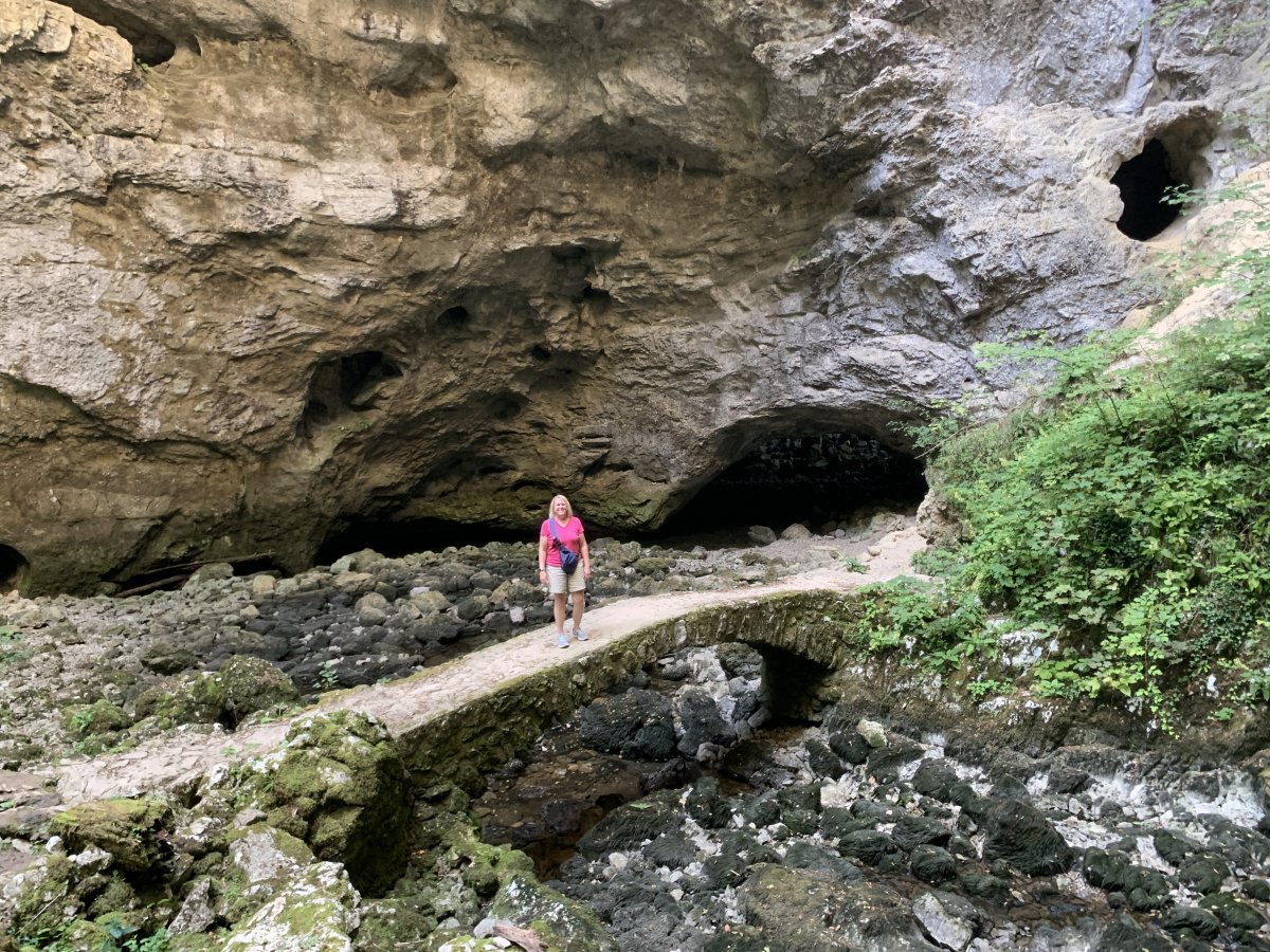 Standing on a bridge in Green Slovenia..