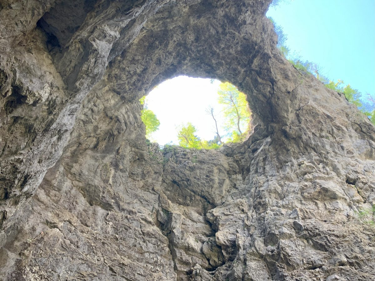 the Eye in the sky, 40 metres below in the stone valley..