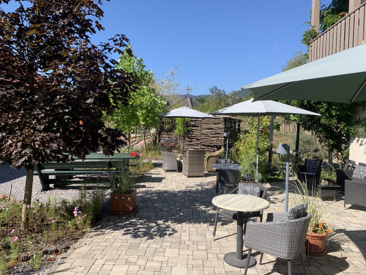 Plenty of outdoor space for a nice sit down and a cup of tea after your hike..