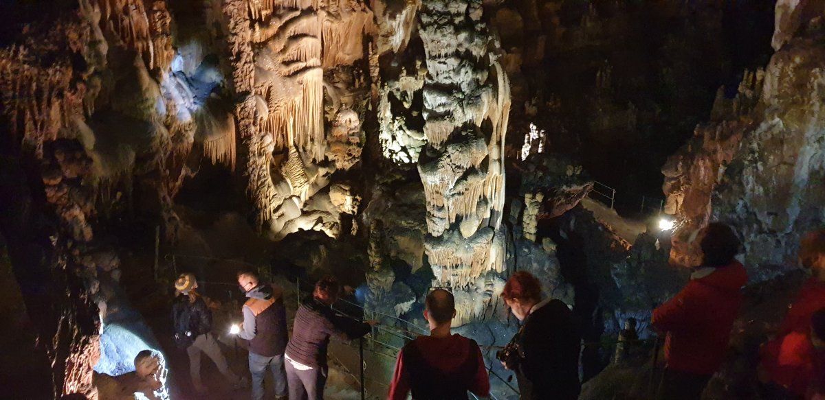 small groups in a very big cave..