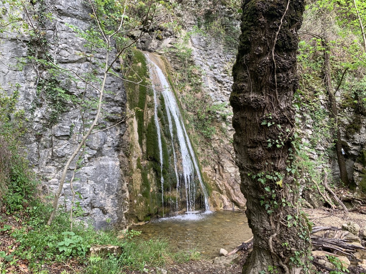 you can walk right up to the waterfall..