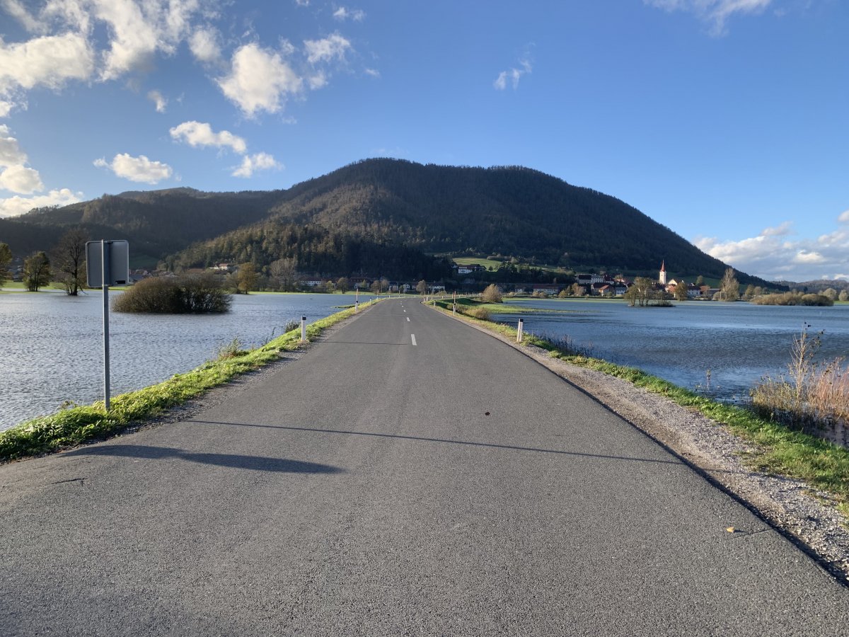 it is just so cool biking or driving across a disappearing lake..