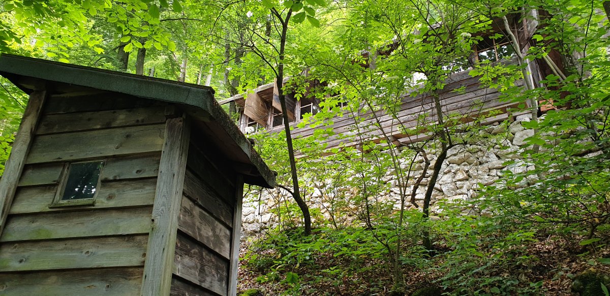 sentry hut guarding the secret printing press..
