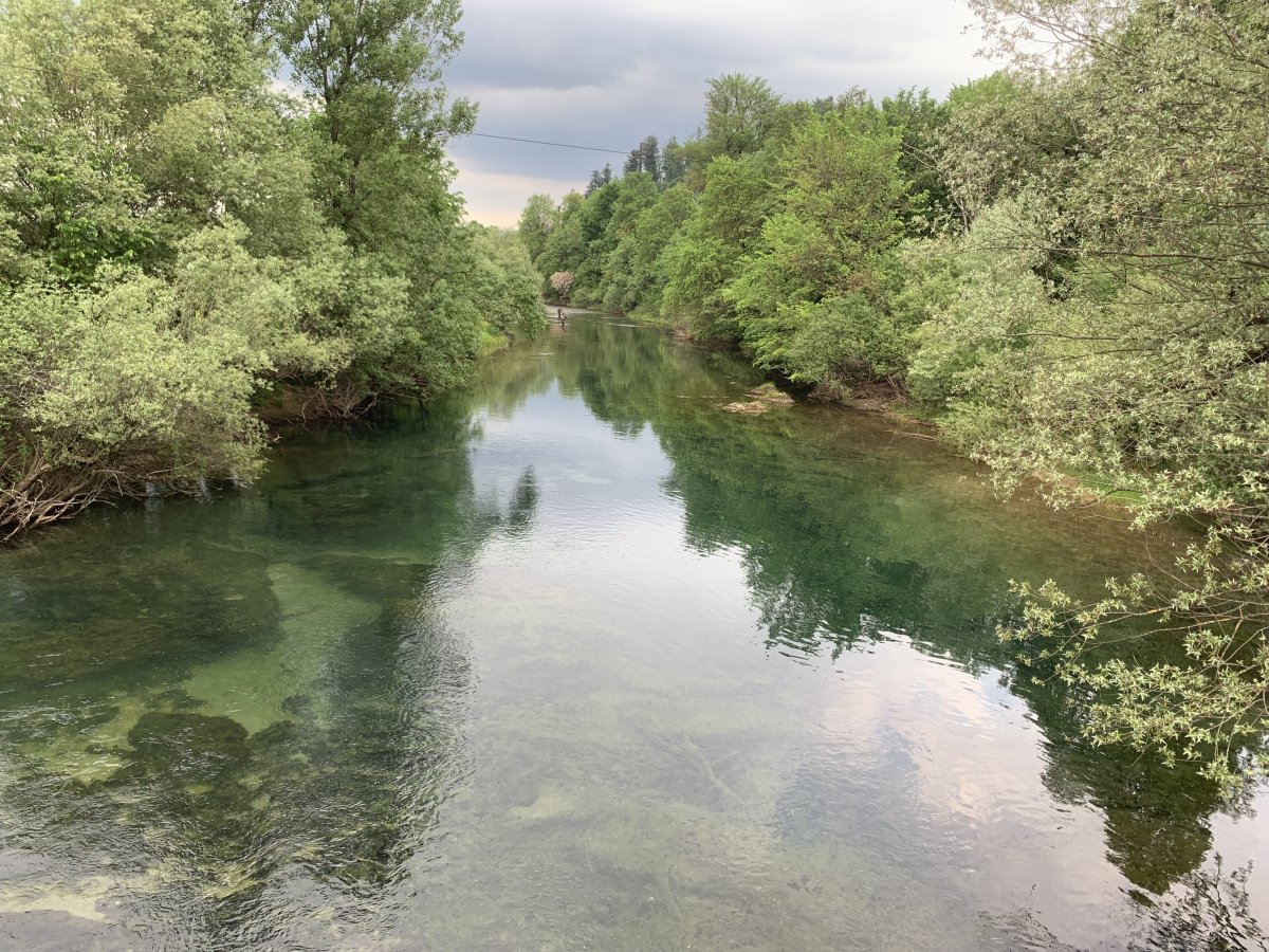 how the Unica river looks in the summer.. one of the best fishing rivers in Europe for marble trout..
