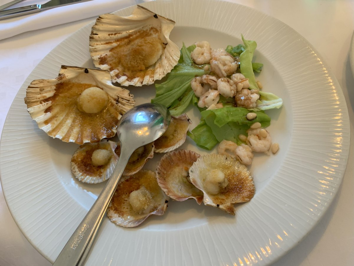 Warm seafood starter at Trost, Rodik.. Warm seafood starter at Trost, Rodik..