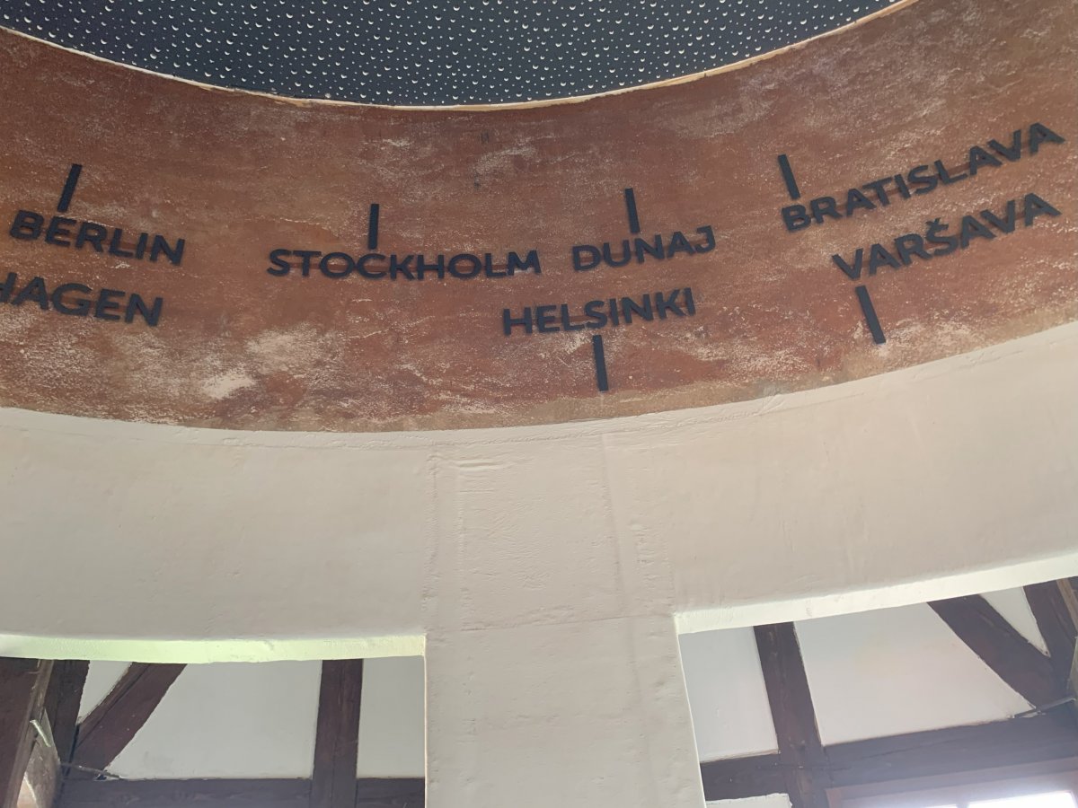 At the top of the tower..