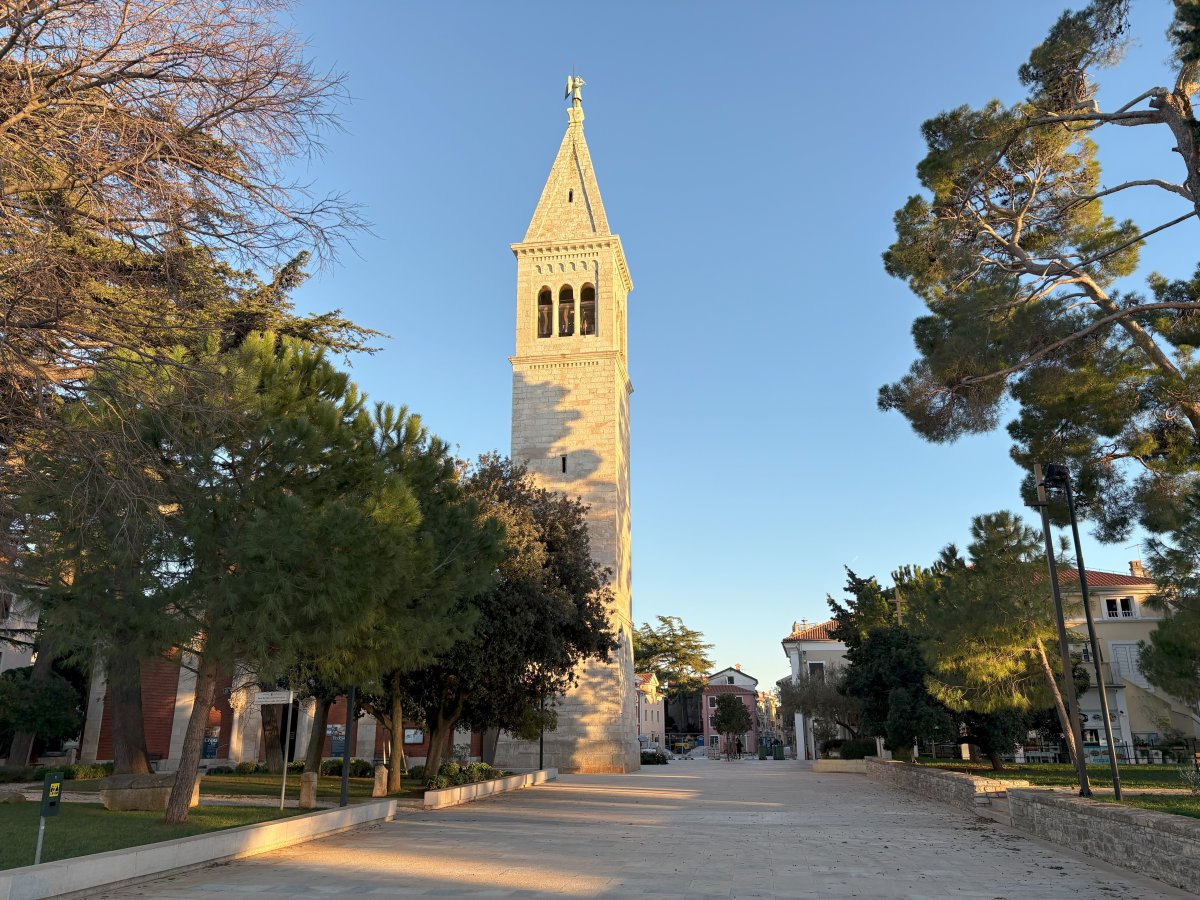 Beautiful Venetian Church tower in Novigrad..