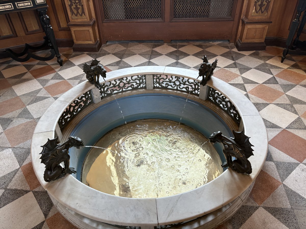 This indoor Dragon fountain is literally totally cool and must have helped to provide freshness on hot Mediterranean afternoons. I want one.. This indoor Dragon fountain is literally totally cool and must have helped to provide freshness on hot Mediterranean afternoons. I want one..