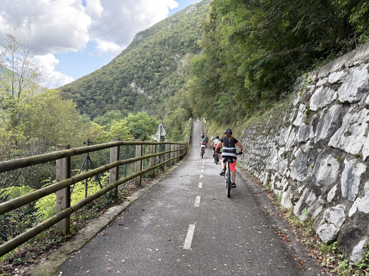E Bikes are best for this trip with a lot of up and down.. E Bikes are best for this trip with a lot of up and down..
