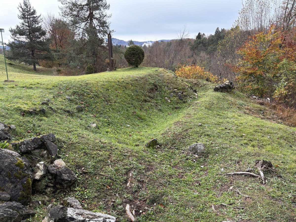 Easy to spot where the defensive trenches were built on top of this hill with the most stunning views.. Easy to spot where the defensive trenches were built on top of this hill with the most stunning views..