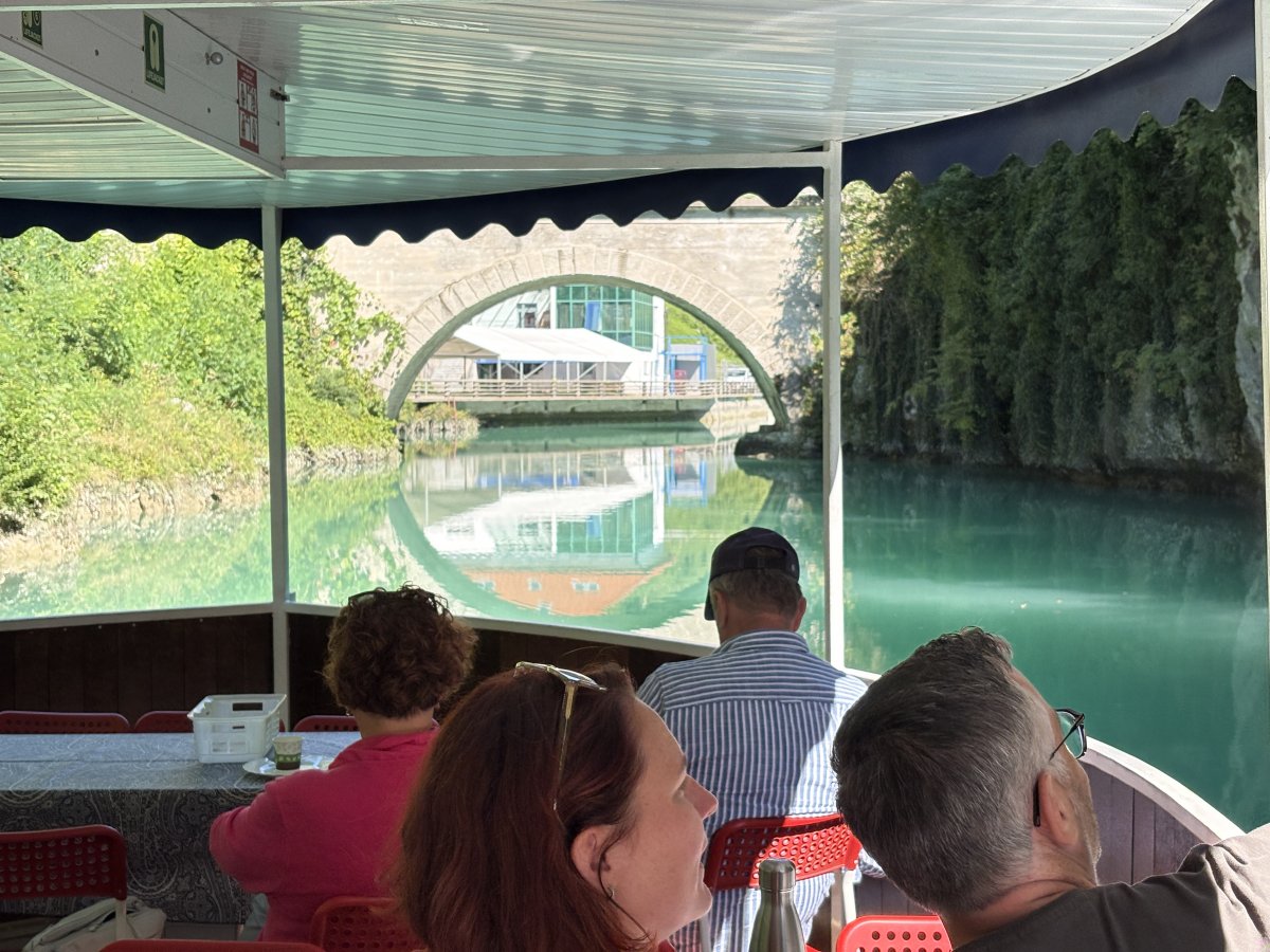 You will almost certainly not drive from Bled, Ljubljana or Piran in the same day to ride on this epic paddle steamer on the Soca Lake.. But this is a fave part of a special day trip out to the Soca for Lodge guests..