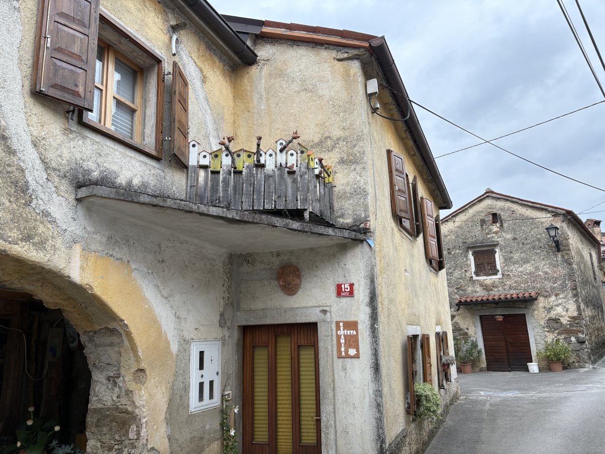 Go wine tasting or have a very special meal in villages like this in the Vipava Wine Valley..