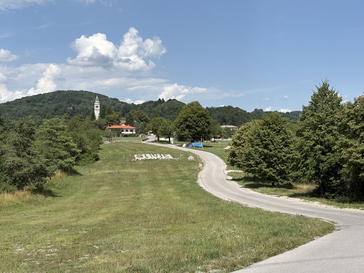 Wiggly roads leading nowhere and everywhere in the Brkini mini region..