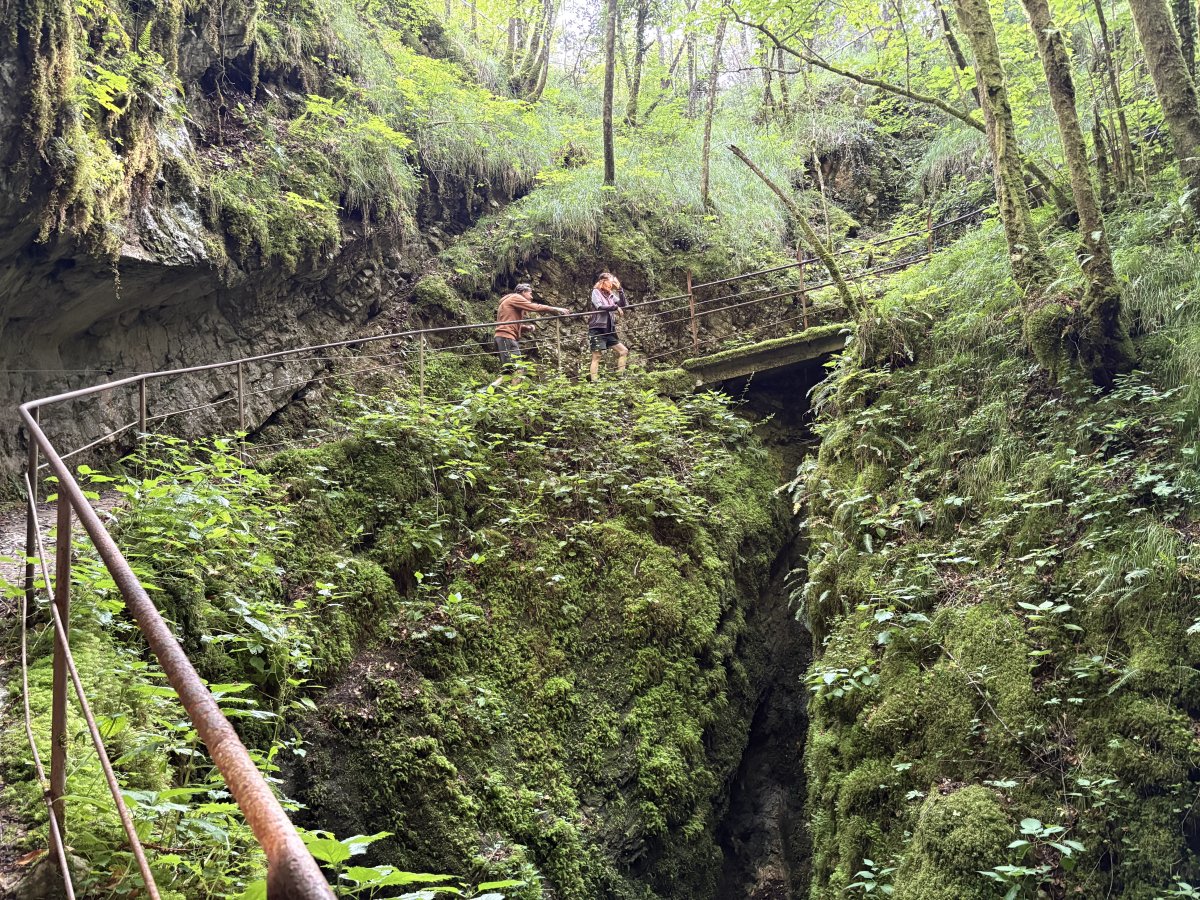 Yet another extraordinary cave exit in Green Slovenia..