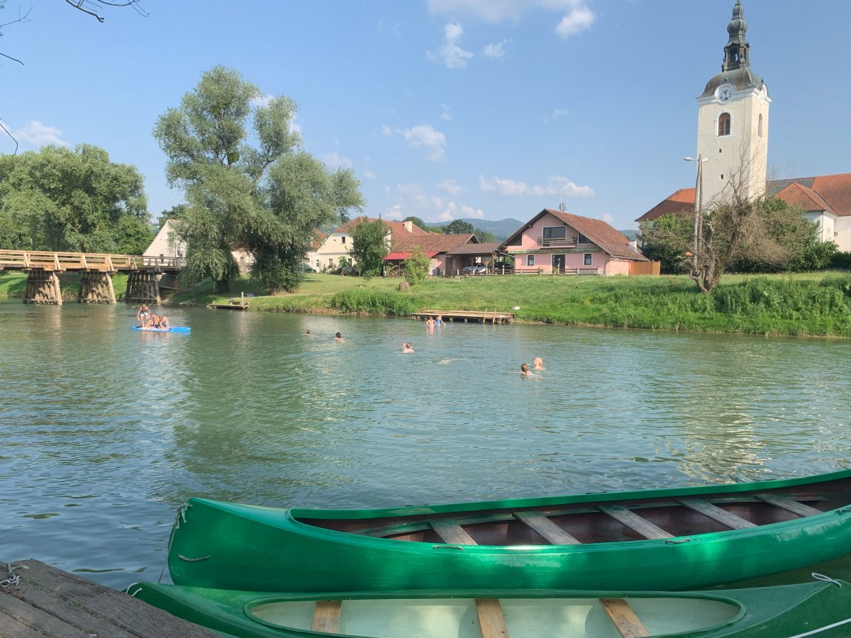 Have a swim in and a kayak on the Kirka river..