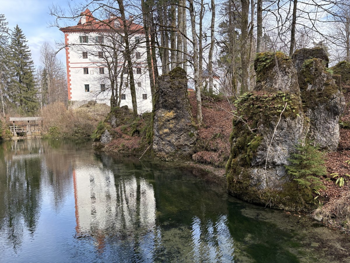 These mysterious Karst rocks stand like ancient Gods protecting the rear of the castle..